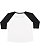 LADIES CURVY BASEBALL TEE White/Black 1 Back