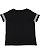 Women's Curvy Football T-Shirt Black/White 1 Back