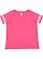 Women's Curvy Football T-Shirt Vintage Hot Pink/Blended White 1
