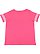 Women's Curvy Football T-Shirt Vintage Hot Pink/Blended White 1 Back