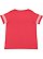 Women's Curvy Football T-Shirt Vintage Red/Blended White 1 Back