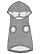 Doggie Pullover Fleece Hoodie Granite Heather 1