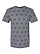 Five Star T-Shirt Granite Heather Star Ghosted Front View