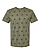 Five Star T-Shirt Military Green Star Ghosted Front View