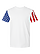 Stars And Stripes T-Shirt White Ghosted Front View