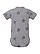 Infant Five Star Bodysuit Granite Heather Star Ghosted Back View