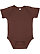 Infant Baby Rib Bodysuit Brown 1