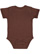 Infant Baby Rib Bodysuit Brown 1 Back