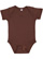 Infant Baby Rib Bodysuit Brown 1 Open