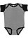 Infant Baby Rib Bodysuit Granite Heather/Black 1