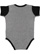 Infant Baby Rib Bodysuit Granite Heather/Black 1 Back