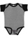 Infant Baby Rib Bodysuit Granite Heather/Black 1 Open
