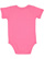 Infant Baby Rib Bodysuit Hot Pink 1 Back