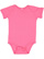 Infant Baby Rib Bodysuit Hot Pink 1 Open