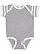 Infant Baby Rib Bodysuit Heather/Wht/Heather-Wht Stripe 1 Back