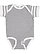 Infant Baby Rib Bodysuit Heather/Wht/Heather-Wht Stripe 1 Open