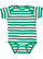 Infant Baby Rib Bodysuit Kelly-White Stripe 1