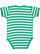 Infant Baby Rib Bodysuit Kelly-White Stripe 1 Back
