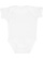 Infant Baby Rib Bodysuit White 1 Back