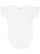 Infant Baby Rib Bodysuit White 1 Open