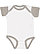 Infant Baby Rib Bodysuit White/Titanium 1
