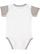 Infant Baby Rib Bodysuit White/Titanium 1 Back