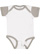 Infant Baby Rib Bodysuit White/Titanium 1 Open