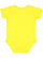 Infant Baby Rib Bodysuit Yellow 1 Back