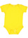 Infant Baby Rib Bodysuit Yellow 1 Open