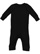 Infant Baby Rib One Piece Black 1 Back