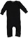 Infant Baby Rib One Piece Black 1 Open