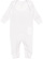 Infant Baby Rib One Piece White 1 Open