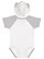 Infant Hooded Bodysuit w/ Ears Blended White/Heather 1 BACK