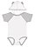 Infant Hooded Bodysuit w/ Ears Blended White/Heather 1 OPEN