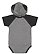 Infant Hooded Bodysuit w/ Ears Granite Heather/Vintage Smoke 1 BACK
