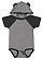 Infant Hooded Bodysuit w/ Ears Granite Heather/Vintage Smoke 1 OPEN