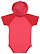 Infant Hooded Bodysuit w/ Ears Vintage Red/Red 1 BACK