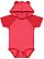 Infant Hooded Bodysuit w/ Ears Vintage Red/Red 1 OPEN