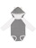 Infant Lng Slv Bodysuit W Ears Granite Heather/White 1