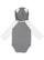 Infant Lng Slv Bodysuit W Ears Granite Heather/White 1 Back