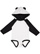 Infant Lng Slv Bodysuit W Ears White/Black 1 Open
