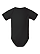 Infant Fine Jersey Bodysuit Black Ghosted Front View