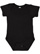 Infant Fine Jersey Bodysuit Black 1 Open