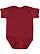 Infant Fine Jersey Bodysuit Cardinal Blackout 1 Open