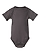 Infant Fine Jersey Bodysuit Charcoal Ghosted Front View