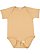 Infant Fine Jersey Bodysuit Latte 1 Open
