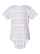 Infant Fine Jersey Bodysuit Lilac Stripe Ghosted Front View