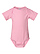Infant Fine Jersey Bodysuit Pink Ghosted Front View