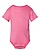 Infant Fine Jersey Bodysuit Raspberry Ghosted Front View