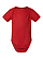 Infant Fine Jersey Bodysuit Red Ghosted Front View